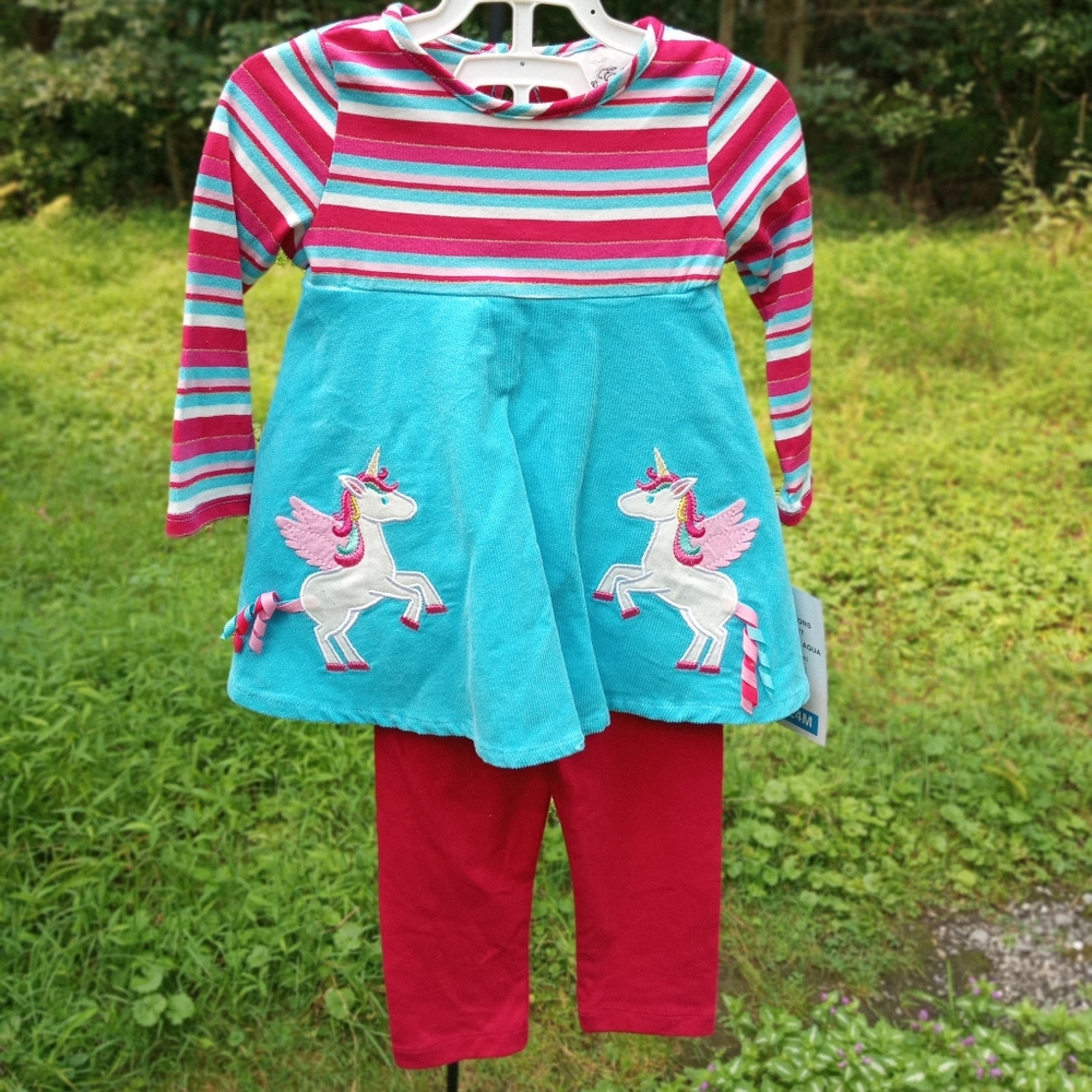 NWT Rare Editions Unicorn 2 pc set 24M - Picture 1 of 11